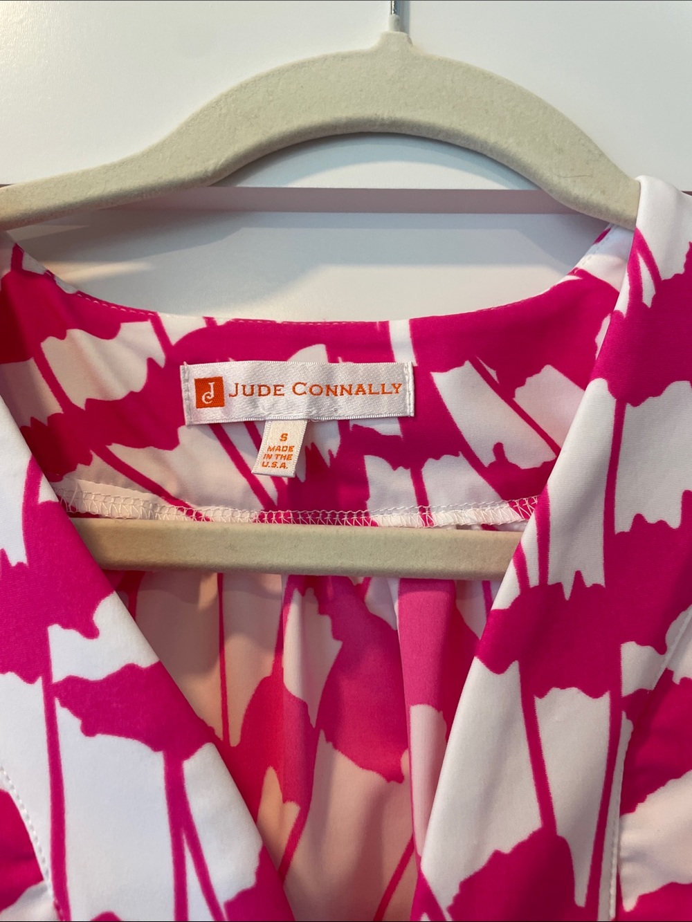 Jude Connally Willa Pink and White Printed Shift Dress - Picture 3 of 3